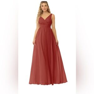 Azazie Kora Teracotta A10 Bridesmaid Dress